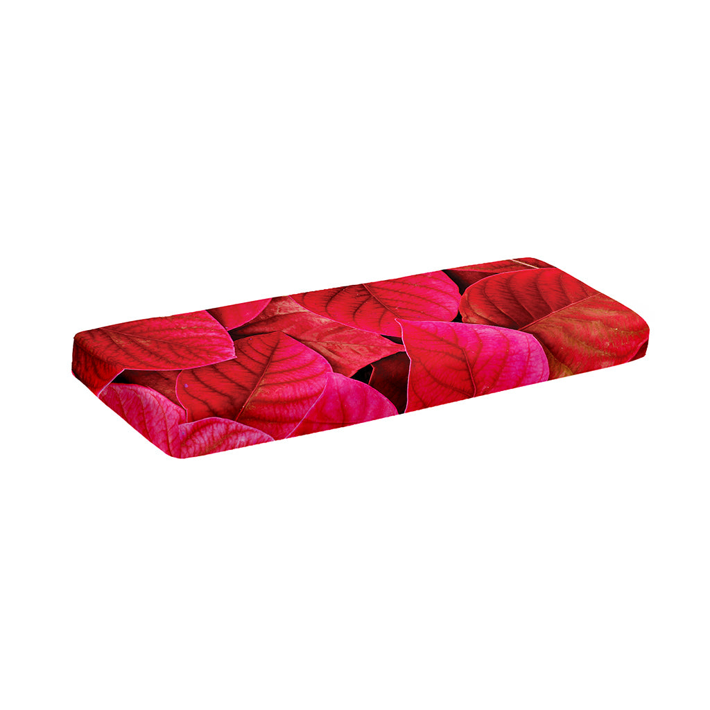 Red Leaf Print Piano Keyboard Cover