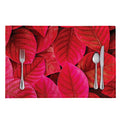 Red Leaf Print Placemat
