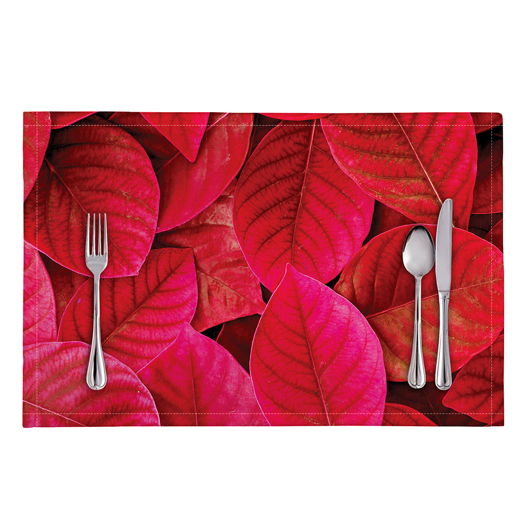Red Leaf Print Placemat