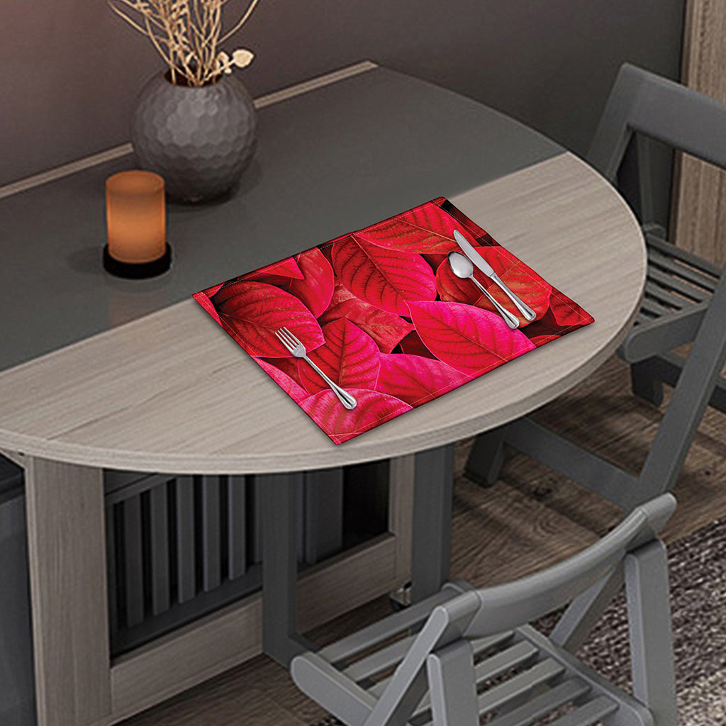 Red Leaf Print Placemat
