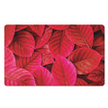Red Leaf Print Polyester Doormat