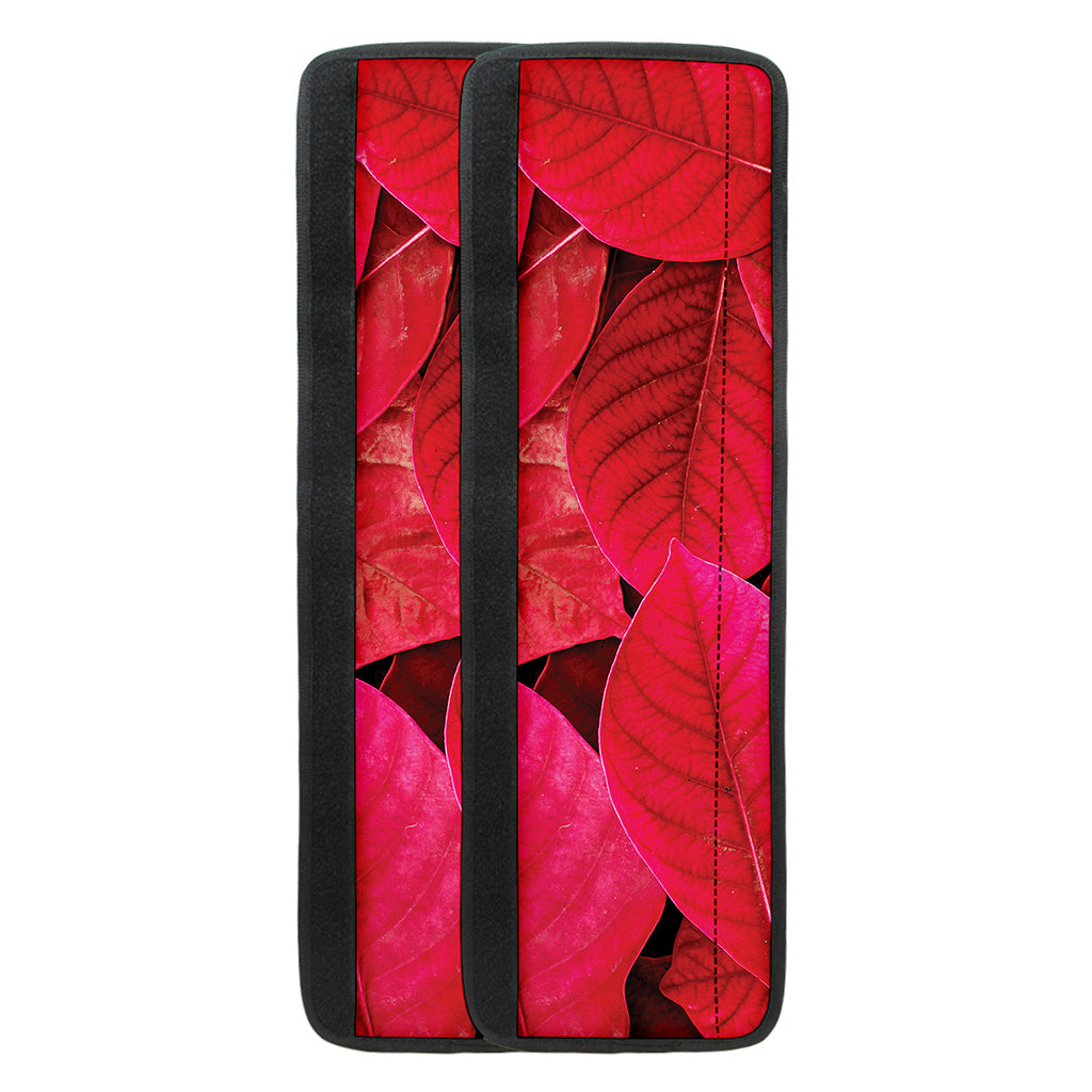 Red Leaf Print Refrigerator Handle Covers
