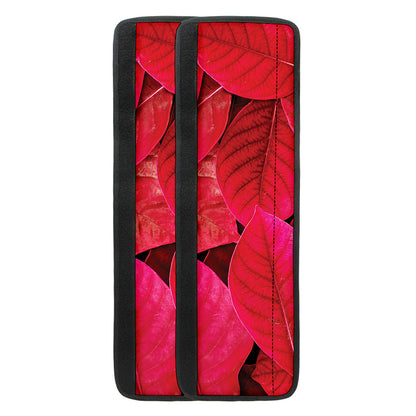 Red Leaf Print Refrigerator Handle Covers