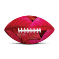 Red Leaf Print Rugby Ball