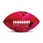Red Leaf Print Rugby Ball