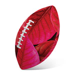 Red Leaf Print Rugby Ball