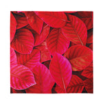 Red Leaf Print Silk Bandana