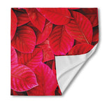 Red Leaf Print Silk Bandana
