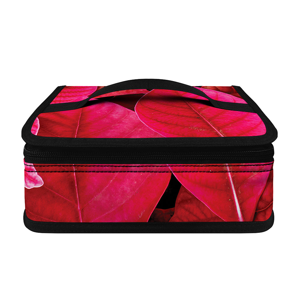 Red Leaf Print Small Lunch Bag