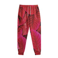 Red Leaf Print Sweatpants