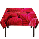 Red Leaf Print Tablecloth