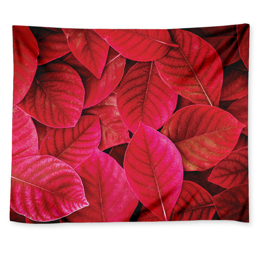 Red Leaf Print Tapestry