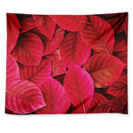 Red Leaf Print Tapestry