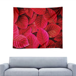 Red Leaf Print Tapestry