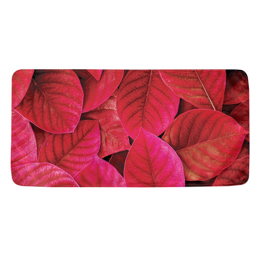 Red Leaf Print Towel