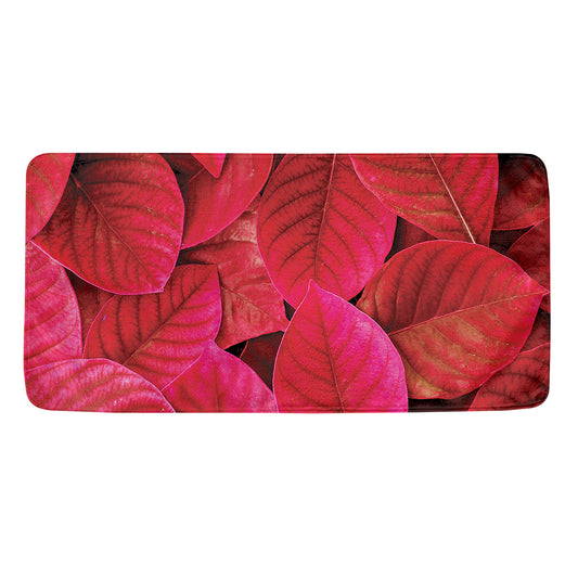 Red Leaf Print Towel