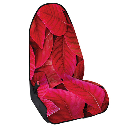 Red Leaf Print Waterproof Car Seat Cover