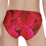 Red Leaf Print Women's Panties