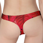 Red Leaf Print Women's Thong