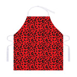 Red Leopard Print Adjustable Apron