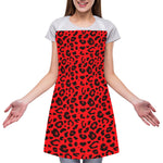Red Leopard Print Adjustable Apron