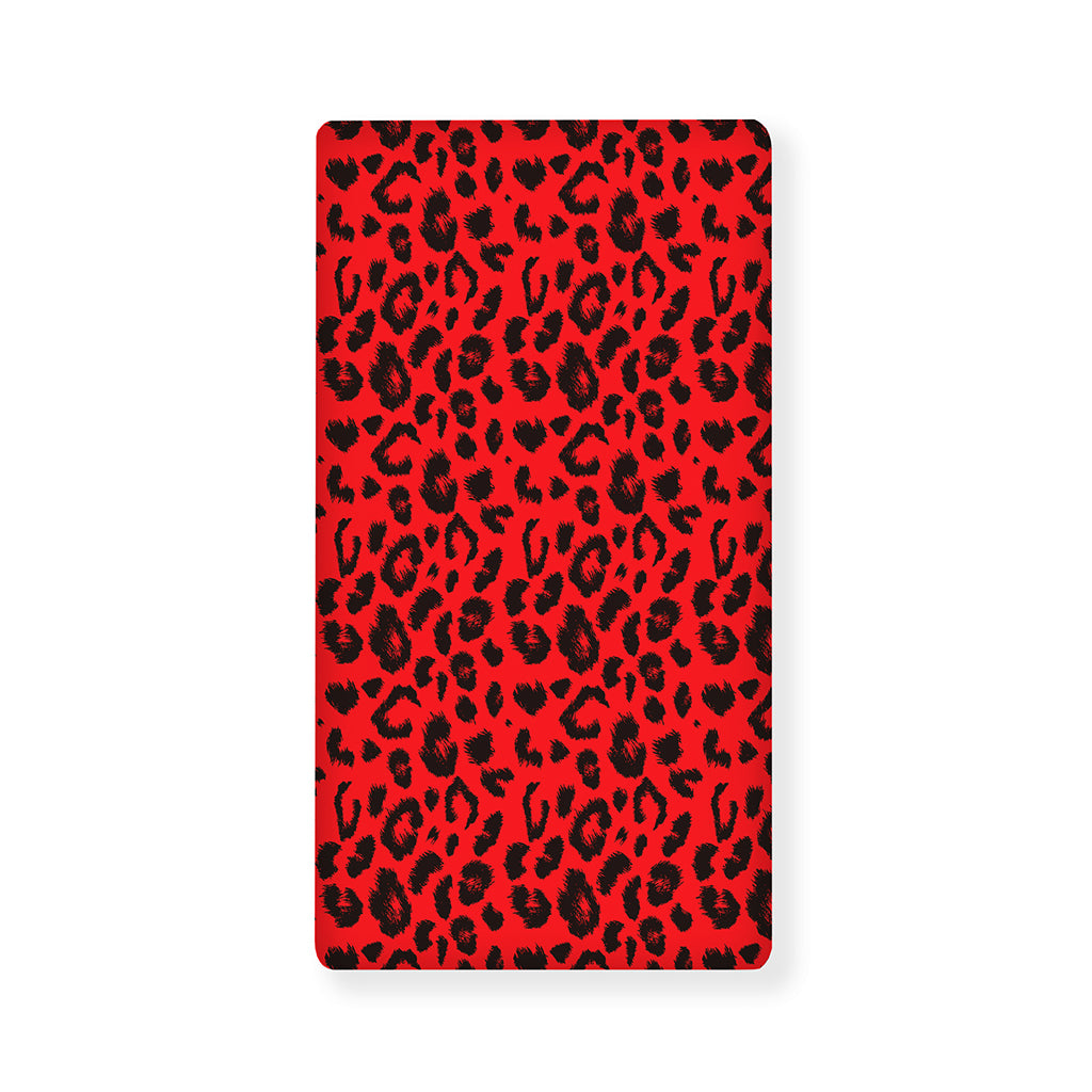 Red Leopard Print Baby Crib Sheet