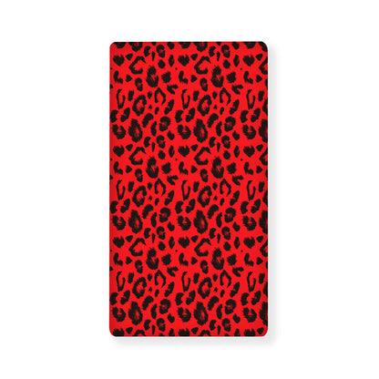 Red Leopard Print Baby Crib Sheet