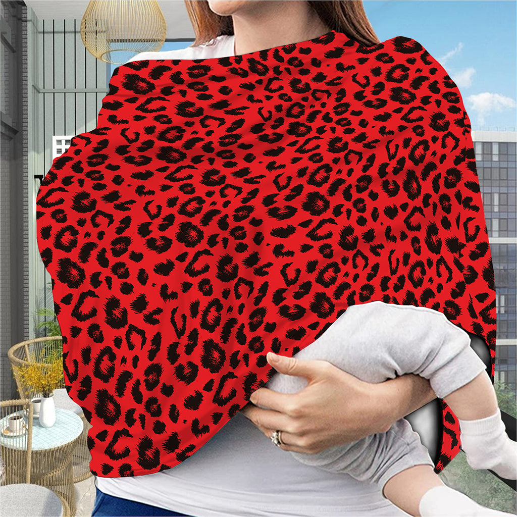 Red Leopard Print Baby Seat Cover