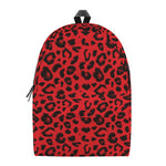 Red Leopard Print Backpack