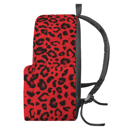 Red Leopard Print Backpack