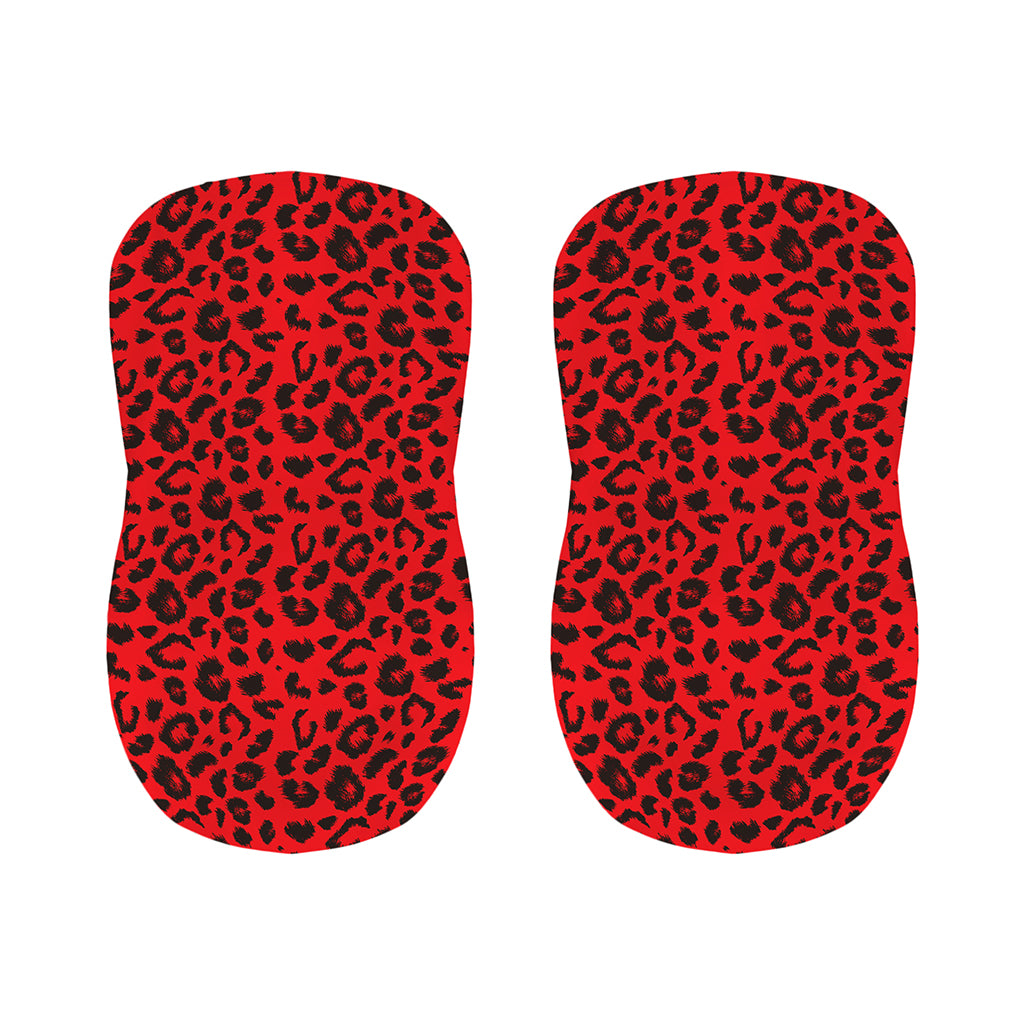 Red Leopard Print Bar Stool Covers