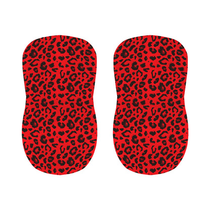 Red Leopard Print Bar Stool Covers