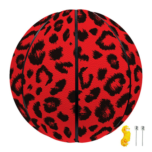 Red Leopard Print Basketball