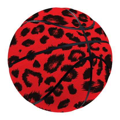 Red Leopard Print Basketball