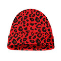Red Leopard Print Beanie