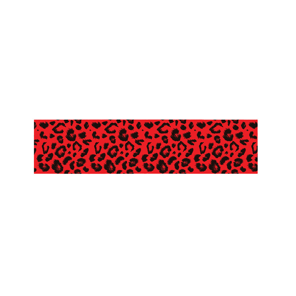Red Leopard Print Bed Runner