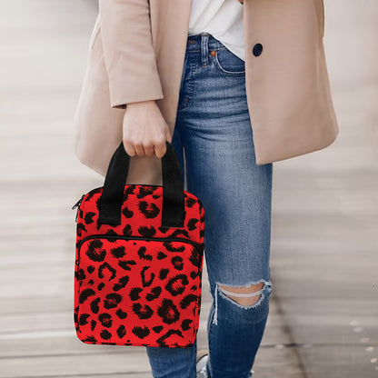 Red Leopard Print Bible Tote Bag