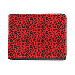 Red Leopard Print Bifold Wallet