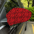Red Leopard Print Car Side Mirror Covers