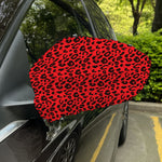Red Leopard Print Car Side Mirror Covers