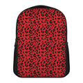 Red Leopard Print Casual Backpack