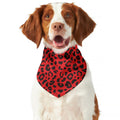 Red Leopard Print Dog Bandana