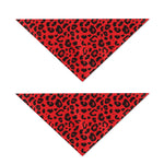 Red Leopard Print Dog Bandana