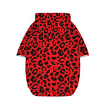 Red Leopard Print Dog Zip Up Hoodie