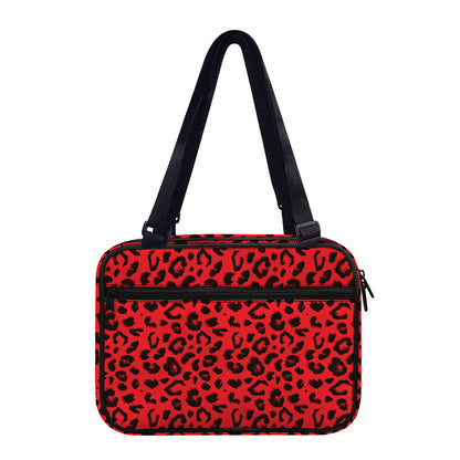 Red Leopard Print Double Strap Bible Bag