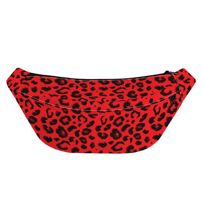 Red Leopard Print Fanny Pack