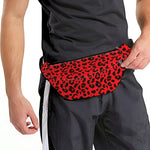 Red Leopard Print Fanny Pack