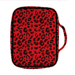 Red Leopard Print Front Pocket Bible Bag