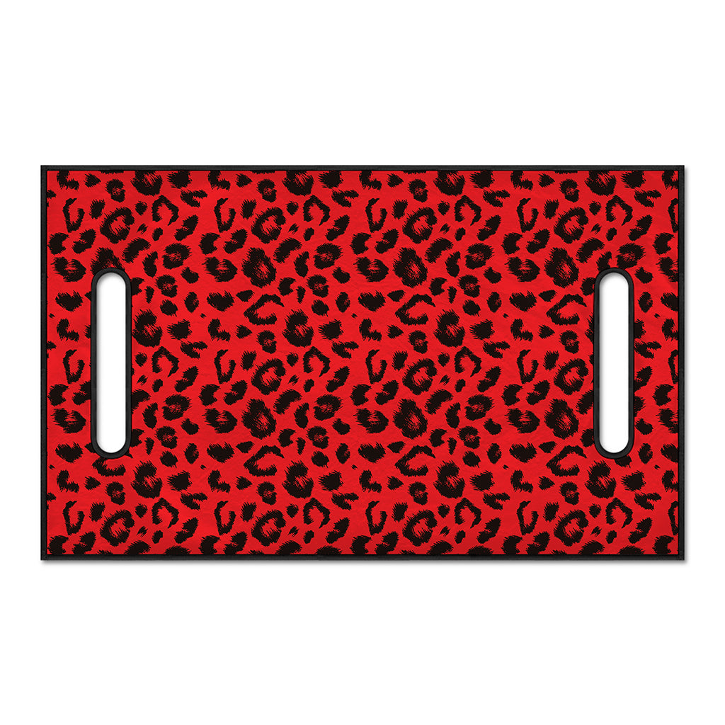 Red Leopard Print Golf Cart Seat Cover
