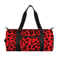 Red Leopard Print Gym Bag